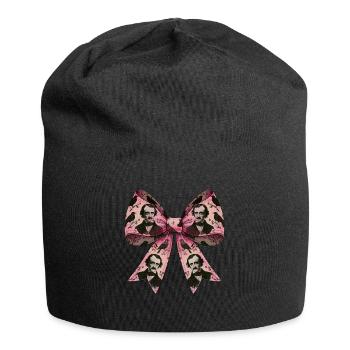 Coquettish Bow Edgar Allan Poe Literature Pink - Jersey Beanie - black - Front