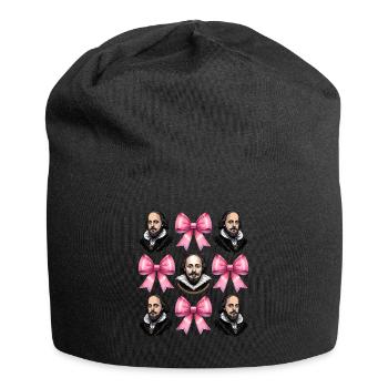 Kokette Schleife Shakespeare Literatur Rosa - Jersey-Beanie - Schwarz - Vorne