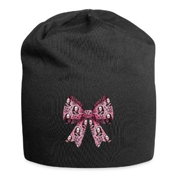 Kokette Schleife Shakespeare Literatur Rosa - Jersey-Beanie - Schwarz - Vorne