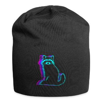 raton laveur rétro Possum Street Cat Vaporwave - Bonnet en jersey - noir - Devant