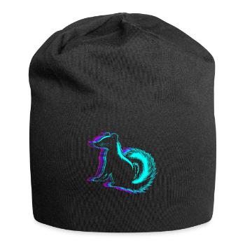 Retro Skunk Tier Vaporwave - Jersey-Beanie - Schwarz - Vorne