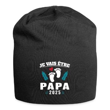 Man Dad To Be 2025 Gift - Jersey Beanie - black - Front