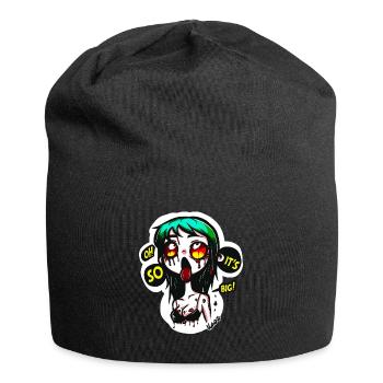 Oh, It's So Big: Shocked Horror Zombie - Jersey Beanie - black - Front