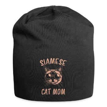 Siamkatze Spruch Siamkatze Mama Siamkatze Geschenk - Jersey-Beanie - Schwarz - Vorne