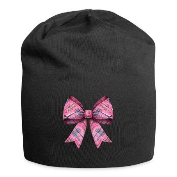 Coquette Bow Trumpet Instrument Pattern - Jersey Beanie - black - Front