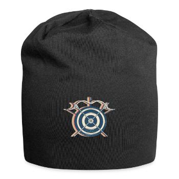 Bogenschießen Bogenschütze Bogen und Pfeil Retro - Jersey-Beanie - Schwarz - Vorne