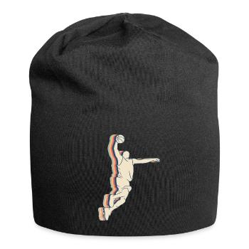 Joueur de basket-ball Entraîneur d’équipe Entraîneur Retro - Bonnet en jersey - noir - Devant