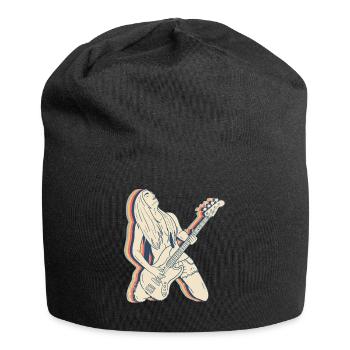 Bassist Bassist Guitarist Guitar Retro - Jersey Beanie - black - Front