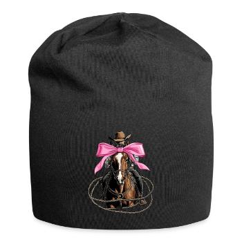 Coquette Bow Rodeo Barrel Racer Barrel Racing Mom - Jersey-Beanie - Schwarz - Vorne