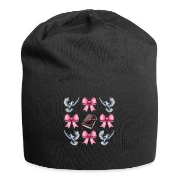 Kokette Bogen Christlicher Pastor Bibel Taube Mama - Jersey-Beanie - Schwarz - Vorne