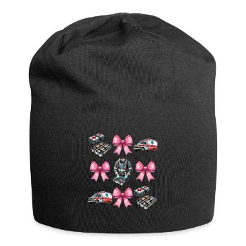Coquette Bow EMT Emergency Medical Technician - Jersey Beanie - black - Front