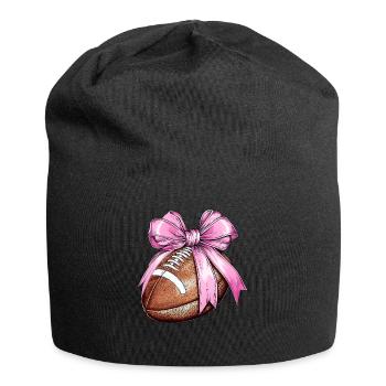 Coquette Bow Joueur de Football Mère Fête des Mères - Bonnet en jersey - noir - Devant