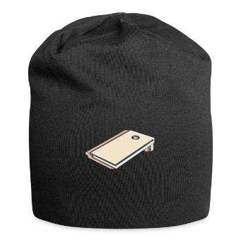 Cornhole Corn Hole Board Team Player Retro - Jersey Beanie - black - Front