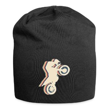 Dirt Bike Motocross Dirt Biking Biker Retro - Jersey-Beanie - Schwarz - Vorne