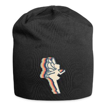 Fee Fairycore Retro Line Art - Jersey-Beanie - Schwarz - Vorne