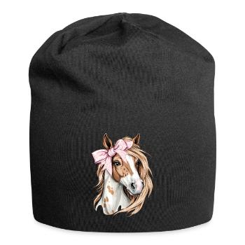 Coquette Bogen Appaloosa Pferd Mädchen Mama Rosa - Jersey-Beanie - Schwarz - Vorne