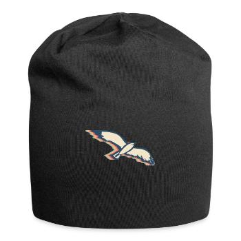 Seagull Seagull Seabird Retro Line Art - Jersey Beanie - black - Front