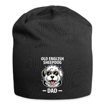 Old English Sheepdog Saying Joke Sheepdog Gift - Jersey Beanie - black - Front