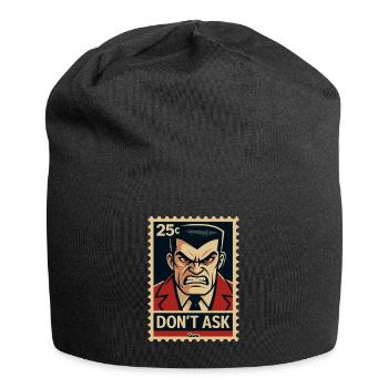 Angry Guy Stamp: Don't Ask - Jersey Beanie - black - Front