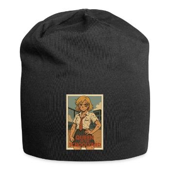 Queen of the schoolyard with fighting spirit - Jersey Beanie - black - Front