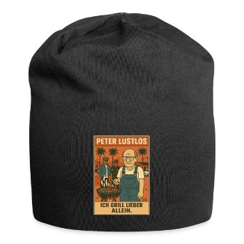 Peter Listless & Grilling: I prefer to grill alone - Jersey Beanie - black - Front
