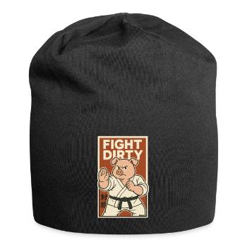 Karaté Fighting Pig – Se bat salement - Bonnet en jersey - noir - Devant