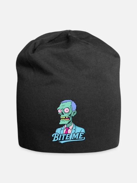 Zombie im Anzug – Bite Me! - Jersey-Beanie - Schwarz