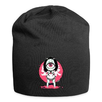 Kawaii-Monster Girl mit einem Auge - Jersey-Beanie - Schwarz - Vorne