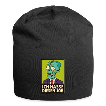 Zombie im Anzug hasst seinen Job - Jersey-Beanie - Schwarz - Vorne