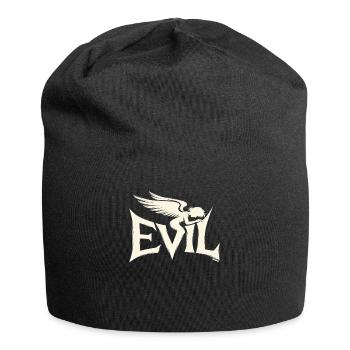 Lettrage maléfique avec ange noir - Bonnet en jersey - noir - Devant