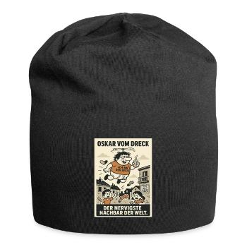 Fliegender nerviger Nachbar im Wohnviertel - Jersey-Beanie - Schwarz - Vorne