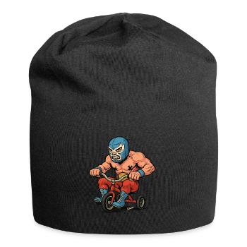 Wrestler with mask on tricycle - Jersey Beanie - black - Front