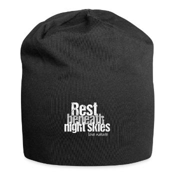 Tranquillité sous le ciel nocturne - Bonnet en jersey - noir - Devant