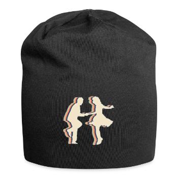 Swing Danse Flotteur Natation Rétro Line Art - Bonnet en jersey - noir - Devant