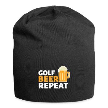 RÉPÉTER LA BIÈRE DE GOLF - Bonnet en jersey - noir - Devant