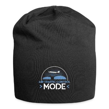 Luftverkehrskontrolle Flughafen Geschenk - Jersey-Beanie - Schwarz - Vorne
