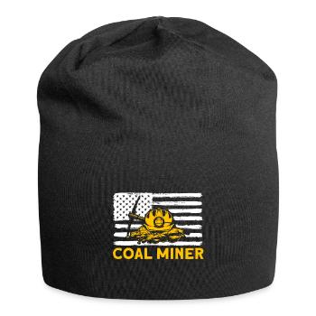 Bergbau unter Tage Bergleute unter Tage Bergbau - Jersey-Beanie - Schwarz - Vorne