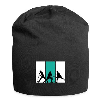 Terrain de hockey sur gazon de l’équipe de hockey sur gazon - Bonnet en jersey - noir - Devant