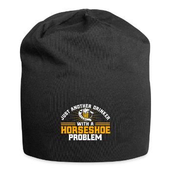 Horseshoe Thrower Horseshoe Throwing Horseshoe Throwing - Jersey Beanie - black - Front
