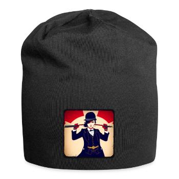 Cool girl in steampunk style - Jersey Beanie - black - Front