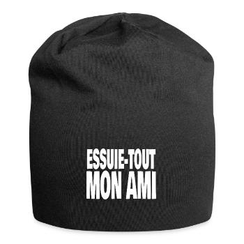 essuie-tout mon ami - Bonnet en jersey - noir - Devant