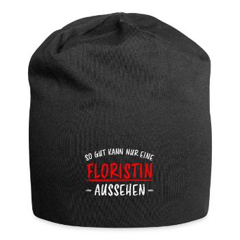 Floristin Beruf Lustige Spruch Floristik Geschenk - Jersey-Beanie - Schwarz - Vorne