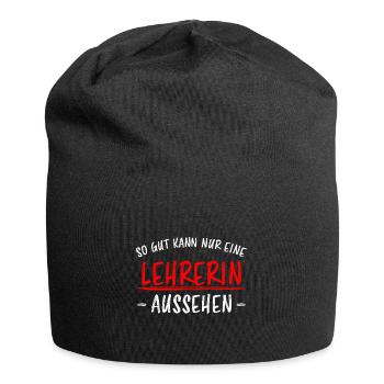 Lehrerin Beruf Lustige Spruch Unterricht Geschenk - Jersey-Beanie - Schwarz - Vorne
