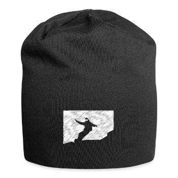 Skifahren - (38) - Jersey-Beanie - Schwarz - Vorne