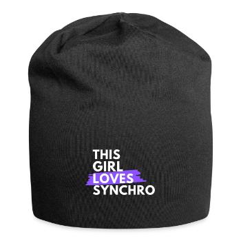 Dieses Mädchen liebt Synchro. - Jersey-Beanie - Schwarz - Vorne