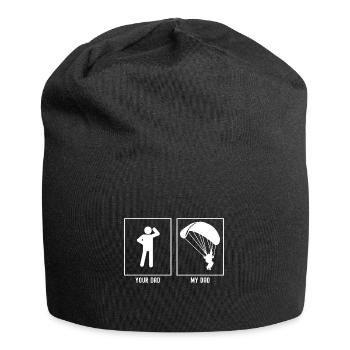 Dein Vater - Mein Vater - Gleitschirmfliegen Landu - Jersey-Beanie - Schwarz - Vorne