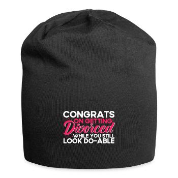 Divorce Divorcé Don divorcé - Bonnet en jersey - noir - Devant