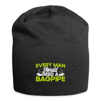 Dudelsack Dudelsackspieler Dudelsäcke Geschenk - Jersey-Beanie - Schwarz - Vorne