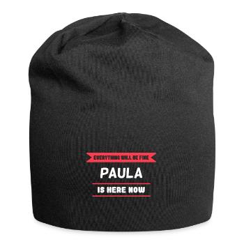 Paula Name Spruch für stolze Paulas - Jersey-Beanie - Schwarz - Vorne