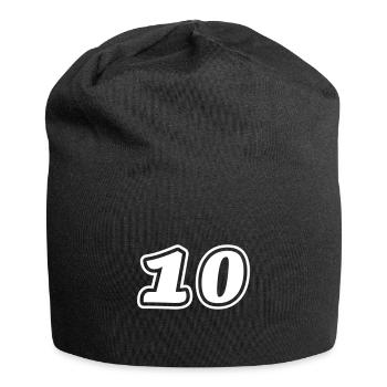 Symbole de 10 chiffres - Bonnet en jersey - noir - Devant